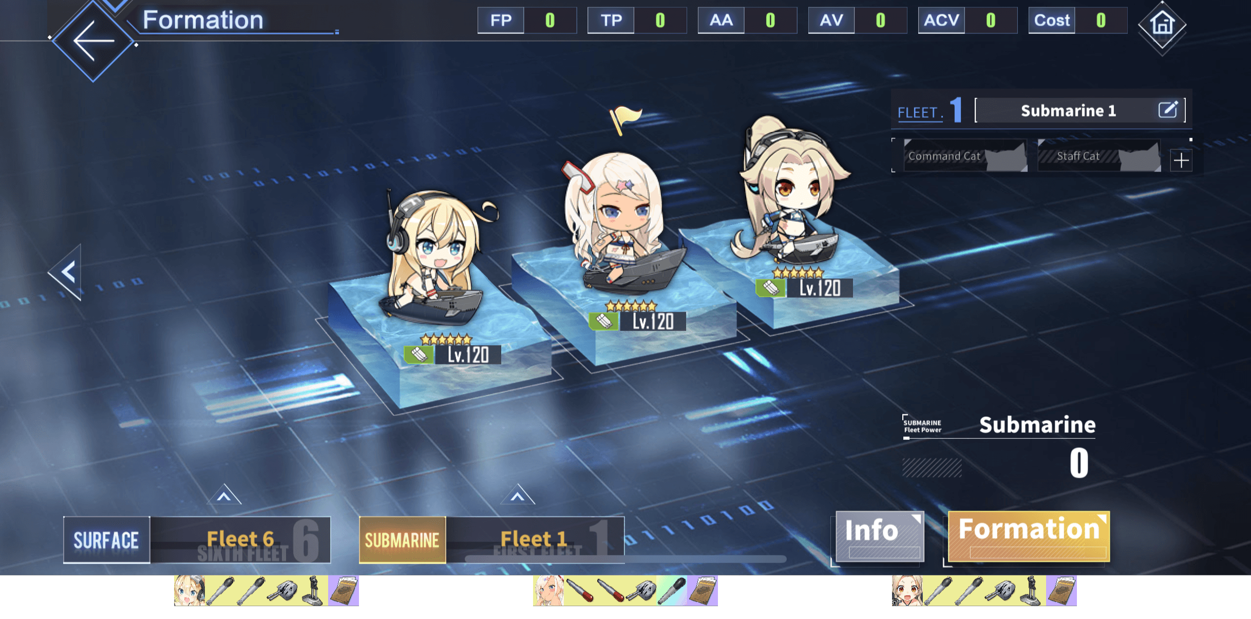 Example USS Submarine Fleet.